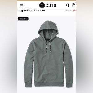 Men’s CUTS hooded sweatshirt XL-Sage color